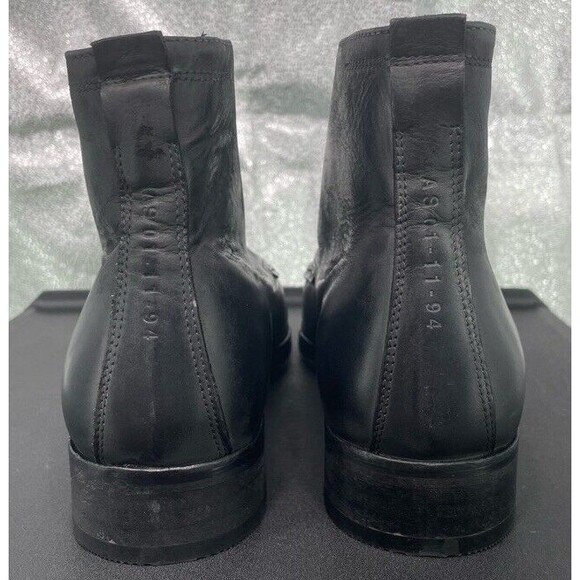 All Saints Woody Black Leather Boots US 13 EU 46 Casual Ankle Hobo Biker NEW main image 9